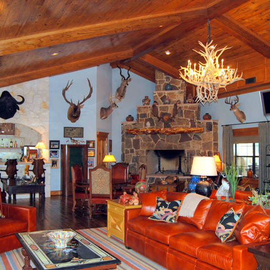 Ranch Interior Design In Cleveland Oh, Hunting Lodge Living Room Ideas