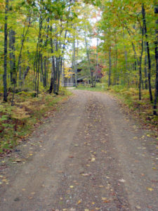 North woods lake house road to barn