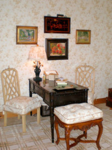 North woods lake house study table and chairs