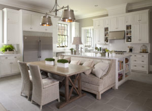 Natural modern kitchen and dining room interior design