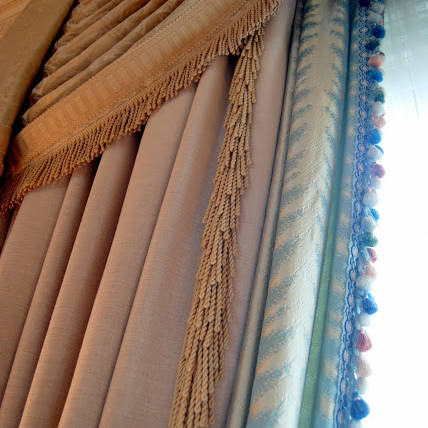 Elegant curtains with fringe