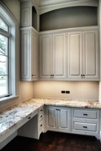 Newly remodeled kitchen with white cabinets