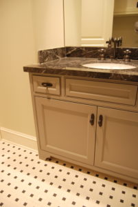 Newly remodeled bathroom sink and countertops