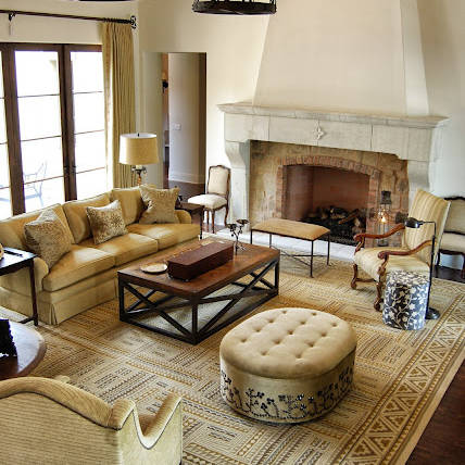 Rustic living room interior design
