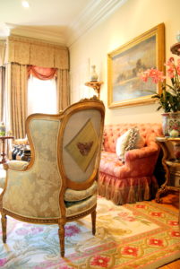 Elegant decorative armchair and sofa