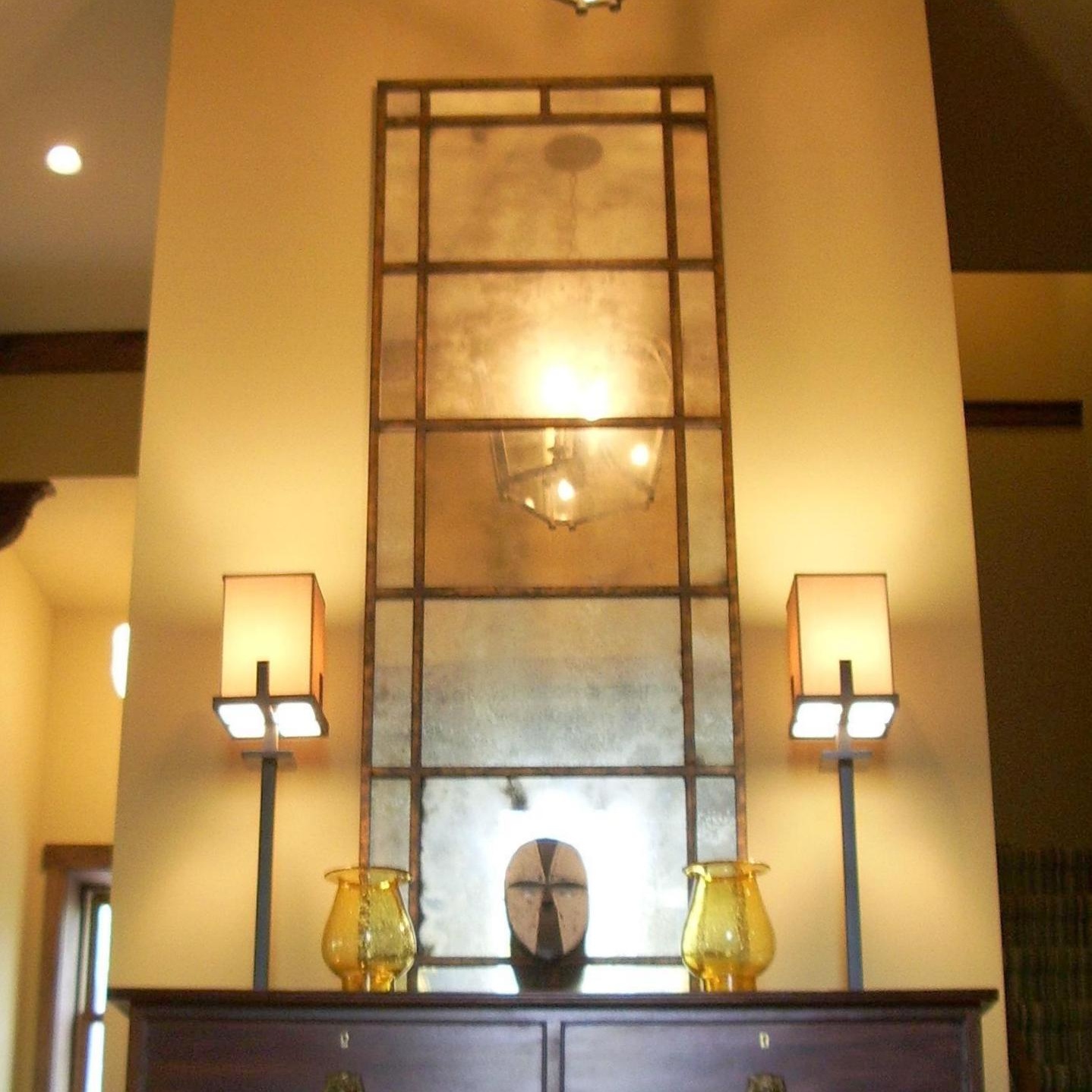 Decorative dresser with large mirror