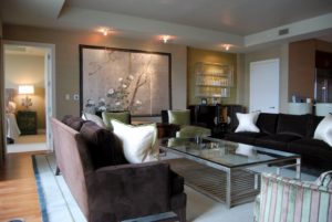 Lounge area interior design at the Four Seasons Austin
