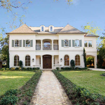 Exterior of a large white home