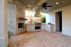 Exterior patio and grill design