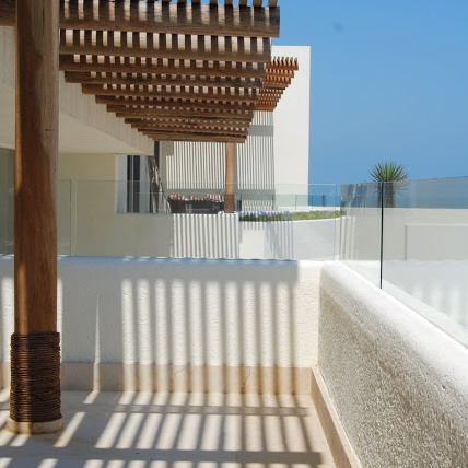 Patio design of a beach house retreat