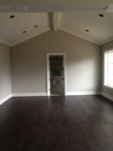 Empty bedroom with new hardwood floors