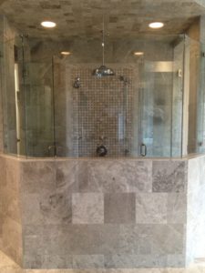 Beautiful large marble shower