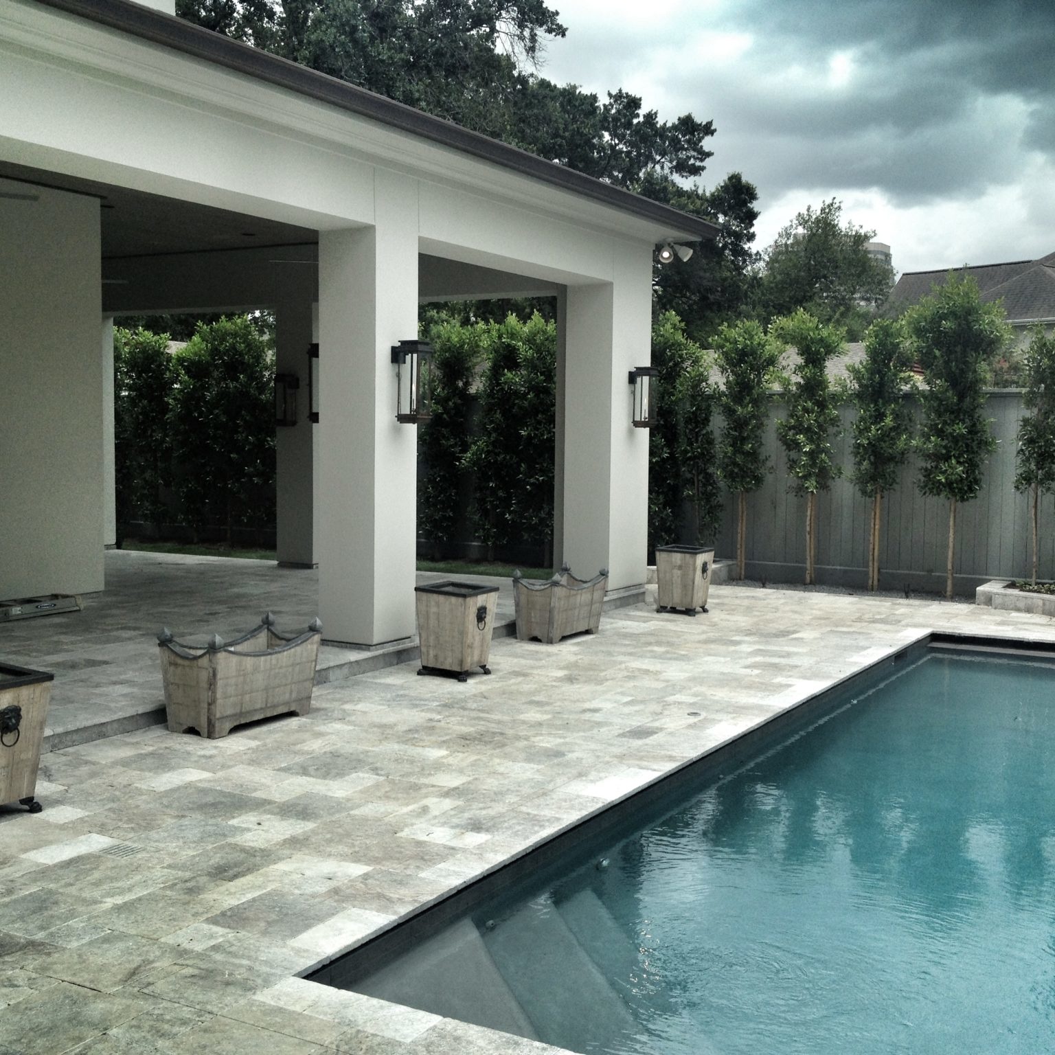 Outdoor pool and patio design