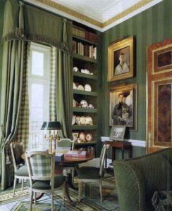 Green reading nook interior design